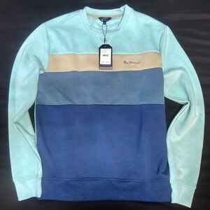 Ben Sherman Men's Crewneck Sweater - Blue and Tan